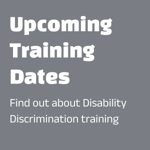 Upcoming training dates grey background white text