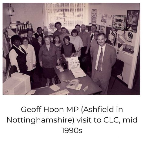 1990 Visit from Geoff Hoon MP staff photo