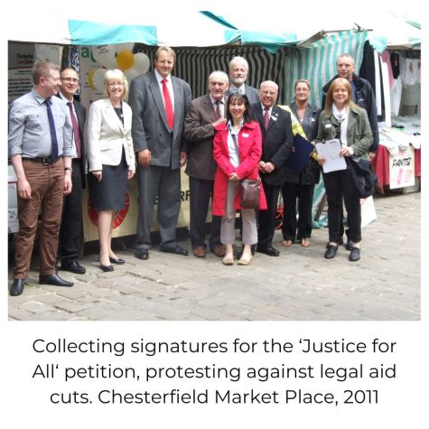2011 Collecting signature for Legal Aid petition